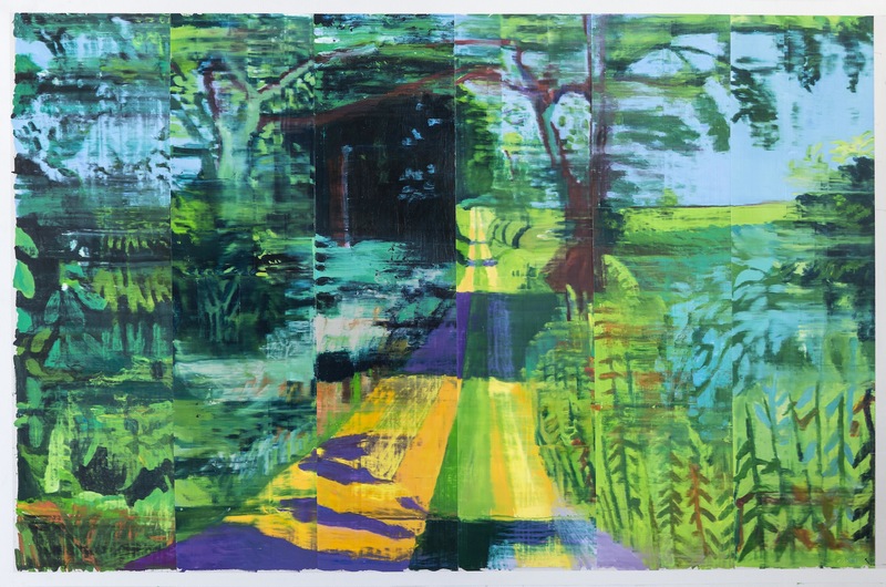 Landscape after Hockney Jane Deering Gallery Chris Baker Oil on canvas