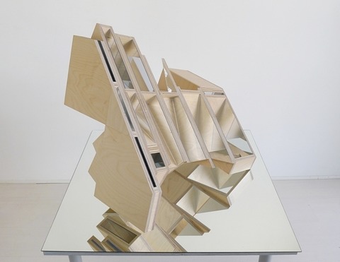 Crustal I Jane Deering Gallery Birgit Faustmann Wood, mirrored plexiglas