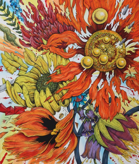 Mondrella pringlei (from the Extinct Botanicals series) Jane Deering Gallery Selected works by California artists Acrylic, oil and ink on canvas panel