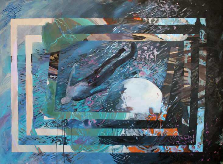 Lunar Phase Ocean Tides Lunar Phase and Nano Nature Landscapes acrylic/oil on canvas