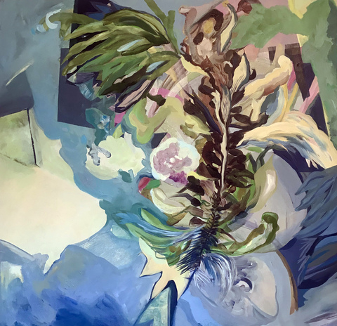 Nano Kelp Lunar Phase and Nano Nature Landscapes acrylic on canvas
