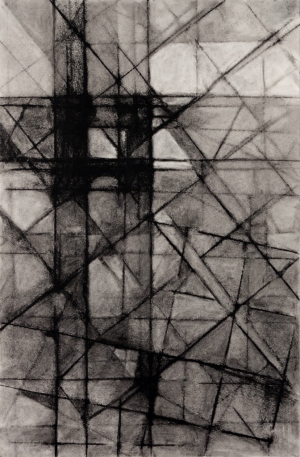 Time JANET OLNEY Works on Paper charcoal on paper
