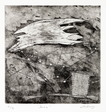 June JANET OLNEY Works on Paper etching