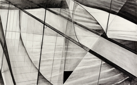 Crevasse JANET OLNEY Works on Paper charcoal on paper