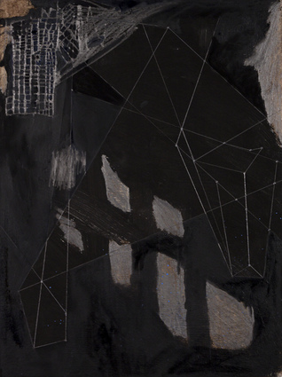 Night Structure JANET OLNEY Works on Paper mixed media on cardboard