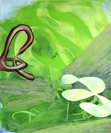 Wingding I JANET OLNEY 2015 oil and acrylic on canvas