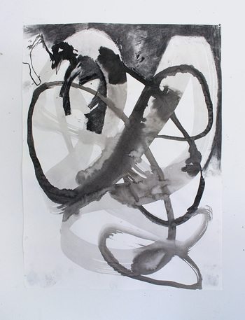 Gesture #116 JANET OLNEY Works on Paper mixed media on paper