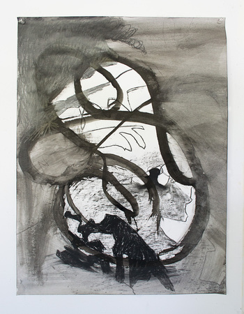 Gesture #120 JANET OLNEY Works on Paper mixed media on paper