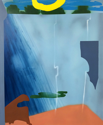 San Marco (Waterfall) JANET OLNEY 2015 oil and acrylic on canvas