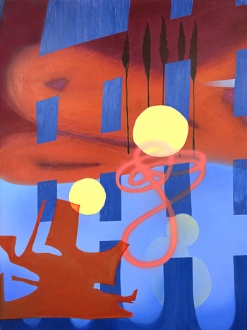 San Marco Samurai JANET OLNEY 2015 oil and acrylic on canvas