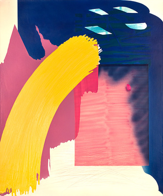 Far Rainbow JANET OLNEY 2015 oil and acrylic on canvas