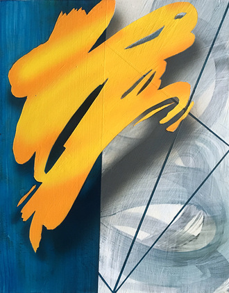 Trajectory (April 9th) JANET OLNEY 2016 acrylic on panel
