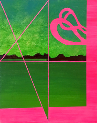 Triangulation JANET OLNEY 2016 acrylic on panel