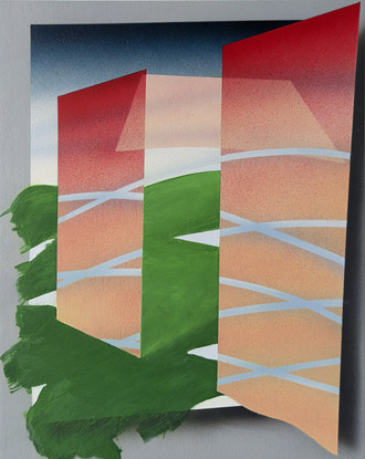 Gate, No Island JANET OLNEY 2016 acrylic on panel
