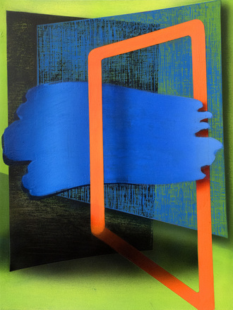 August Trajectory JANET OLNEY 2016 acrylic and flashe on panel
