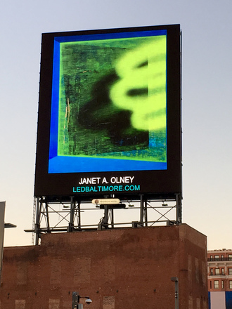 on LED Baltimore Billboard JANET OLNEY 2016