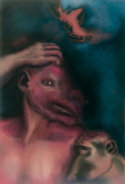 JAN HARRISON Early Paintings 1980's pastel, charcoal and colorpencil on lavis fidelis paper