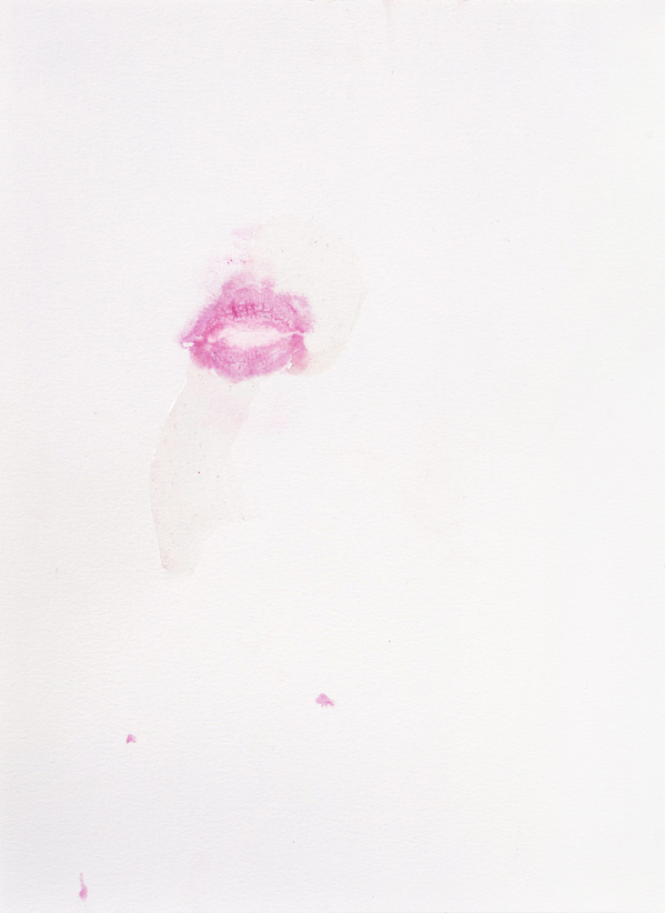 JANICE SLOANE This Could Be You -Lipstick mouth prints 2021 lipstick mouth print, acrylic on paper JANICE SLOANE This Could Be You -Lipstick mouth prints 2021 lipstick mouth print, acrylic on paper