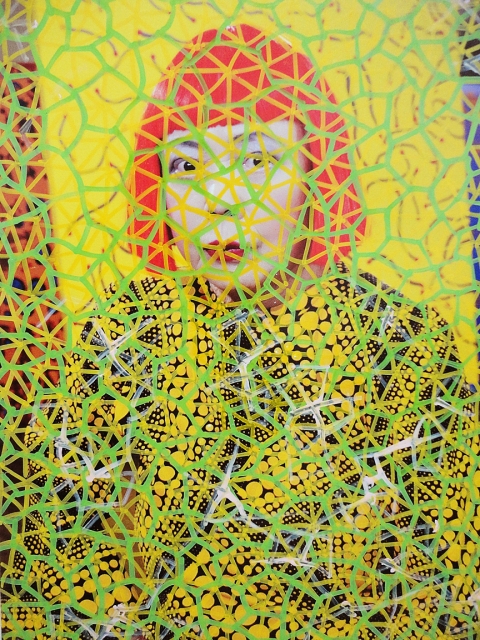 Kusama/Whitney invitation 2012 POSTCARD DRAWINGS marker on offset card