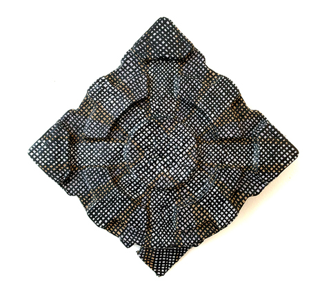 Diamond Star 2 PAINTED SCULPTURE acrylic paint on packing material