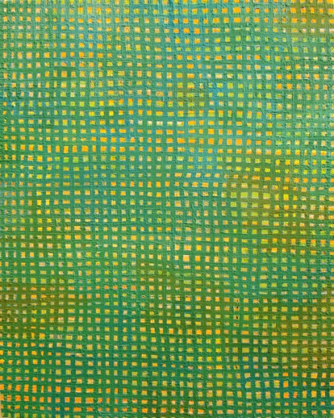 GREEN GRID AFFORDABLE ART FAIR oil on canvas