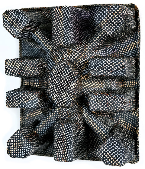 Freak Flag PAINTED SCULPTURE oil and acrylic on packing form