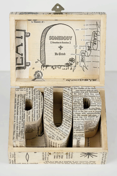somebody (PUP) JEN BANDINI constructions Paper, pva, matte medium, wood, metal