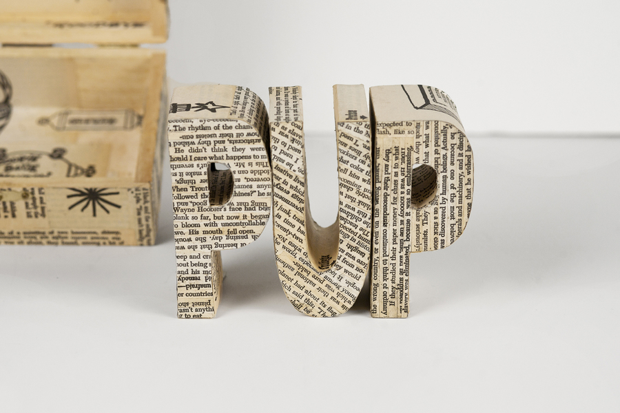 somebody (PUP) JEN BANDINI constructions Paper, pva, matte medium, wood, metal