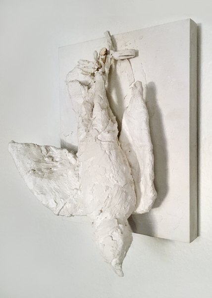 Thrush (after Houdon) JEN BANDINI constructions Plaster, wire, wood