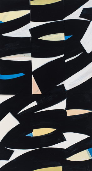 Untitled (black curves) Works on Paper & Prints gouache & ink on cut paper