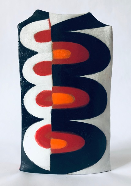 Handbuilt Ceramics slab built clay, glazed