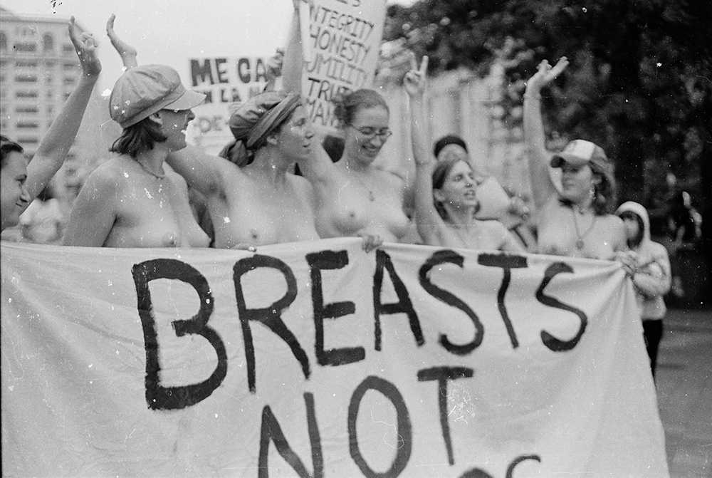 D.C. Protest- Breasts Not Bombs Jennifer Leigh Wright Song Early Artwork