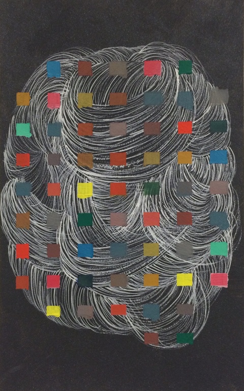 Thoughts throughout the Day II p a p e r ink . iron oxide . gouache . 140# paper