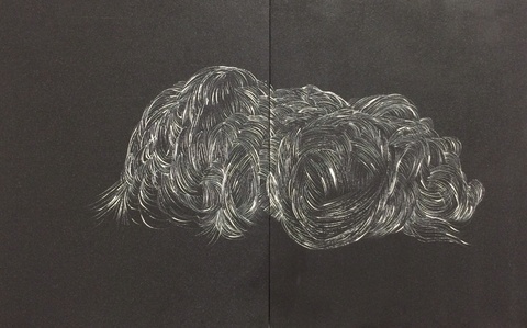 Hattie p a p e r ink . iron oxide . birch panels
