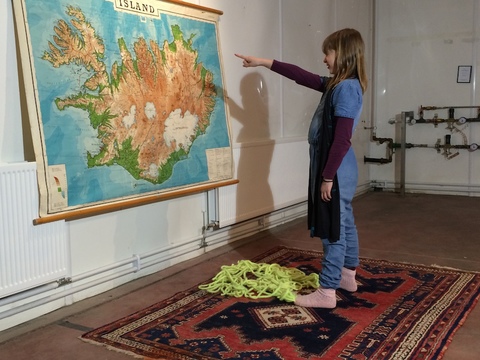 Brave New World Brave New World Icelandic wool + vintage school map