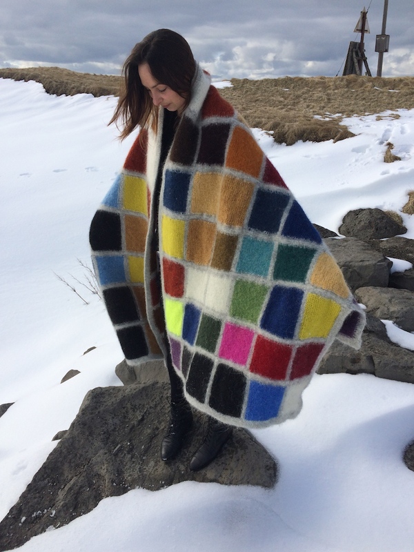 Development of Colour Ranges through the Ages 2015 Development of Color Ranges through the Ages Icelandic wool knit, felted + worn by artist Isabella Praher (AT)