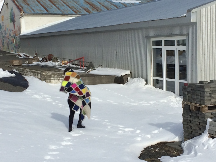 Development of Colour Ranges through the Ages 2015 Development of Color Ranges through the Ages Icelandic wool knit, felted + worn by artist Isabella Praher (AT)