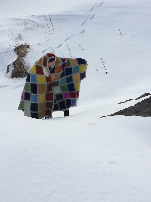 Development of Colour Ranges through the Ages 2015 Development of Color Ranges through the Ages Icelandic wool knit, felted + worn by artist Isabella Praher (AT)