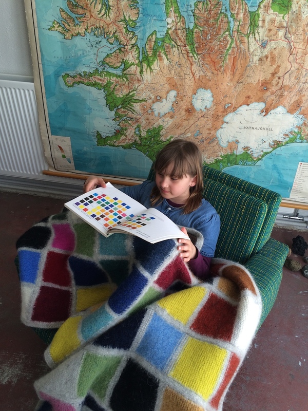 Development of Colour Ranges through the Ages 2015 Development of Color Ranges through the Ages Icelandic wool knit, felted + worn by Helena Rose Hoff (CA)