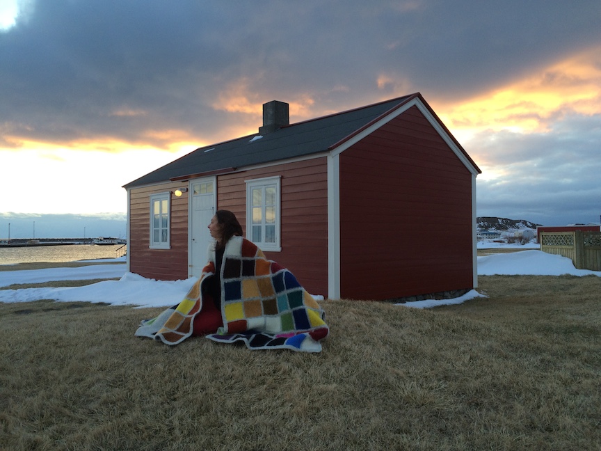 Development of Colour Ranges through the Ages 2015 Development of Color Ranges through the Ages Icelandic wool knit, felted + worn by artist Isabella Praher (AT)