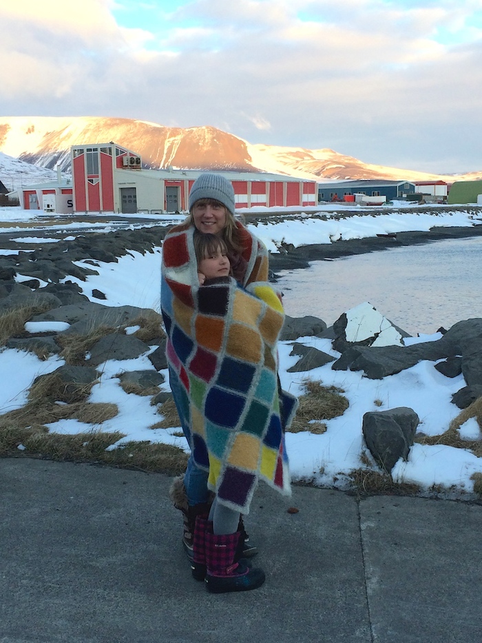 Development of Colour Ranges through the Ages 2015 Development of Color Ranges through the Ages Icelandic wool knit, felted + worn by artist Andrea Hoff + Helena Rose Hoff (CA)