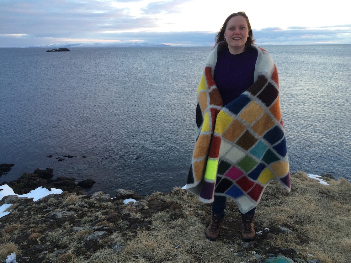 Development of Colour Ranges through the Ages 2015 Development of Color Ranges through the Ages Icelandic wool knit, felted + worn by writer Wibeke Bruland (NO)