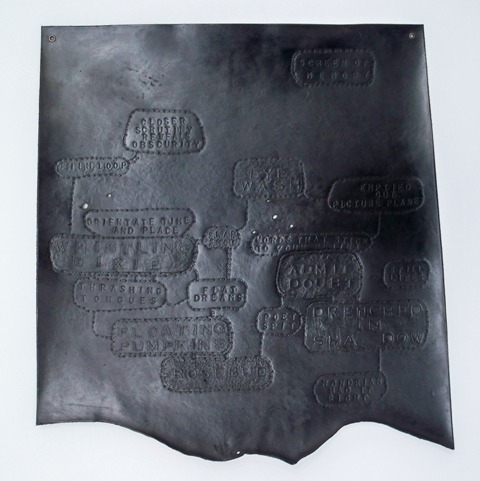 Screen of Memory Skins tooled leather + ink