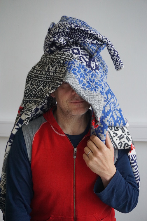 How to Wear a Hardangerfjord How to Wear a Hardangerfjord Norwegian wool knit + worn by artist Hans Pulles (NL.NO)