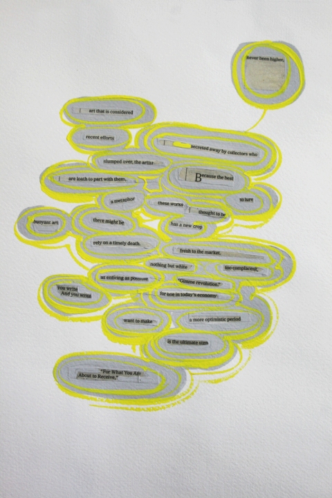 You Write and You Write texts gouache + newsprint