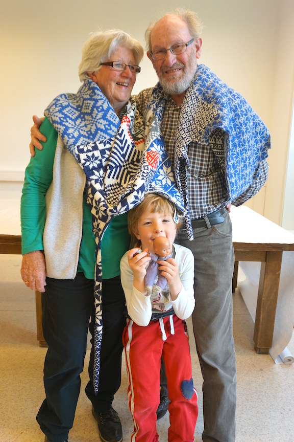How to Wear a Hardangerfjord How to Wear a Hardangerfjord Norwegian wool knit + worn by Oma Ine + Opa Harrie Hooymans + Merlijn