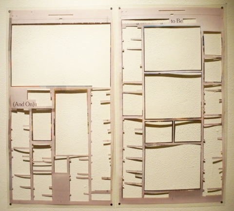 And On to Be p a p e r c u t s laminated newsprint, cut