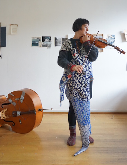 How to Wear a Hardangerfjord How to Wear a Hardangerfjord Norwegian wool knit + worn by artist Susan Hughes (N.IE)
