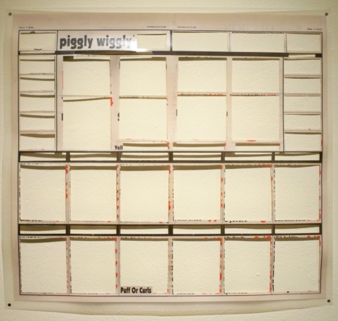 Piggly Wiggly p a p e r c u t s laminated newsprint, cut