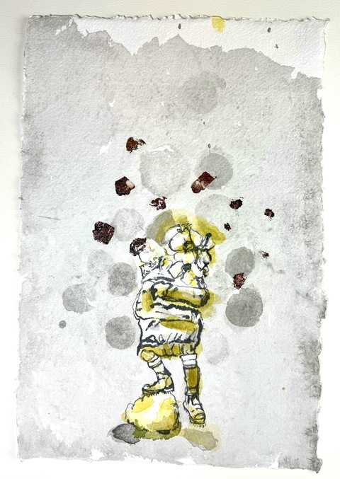 Drawings for Sculpture, Trillium p a p e r Ink and reflective Mylar on handmade paper